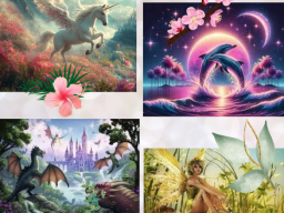 SESSION - VIER SCHÖPFERWESEN-ATTRIBUTE - ELFEN EINHÖRNER DRACHEN & DELPHINE