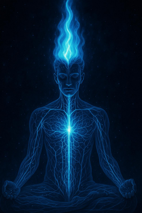 Blaue Flamme Neuro-Resonator (Erfüllt das Nervensystem mit beruhigendem blauen Feuer, löst Depressionscodes auf und sorgt für Klarheit)